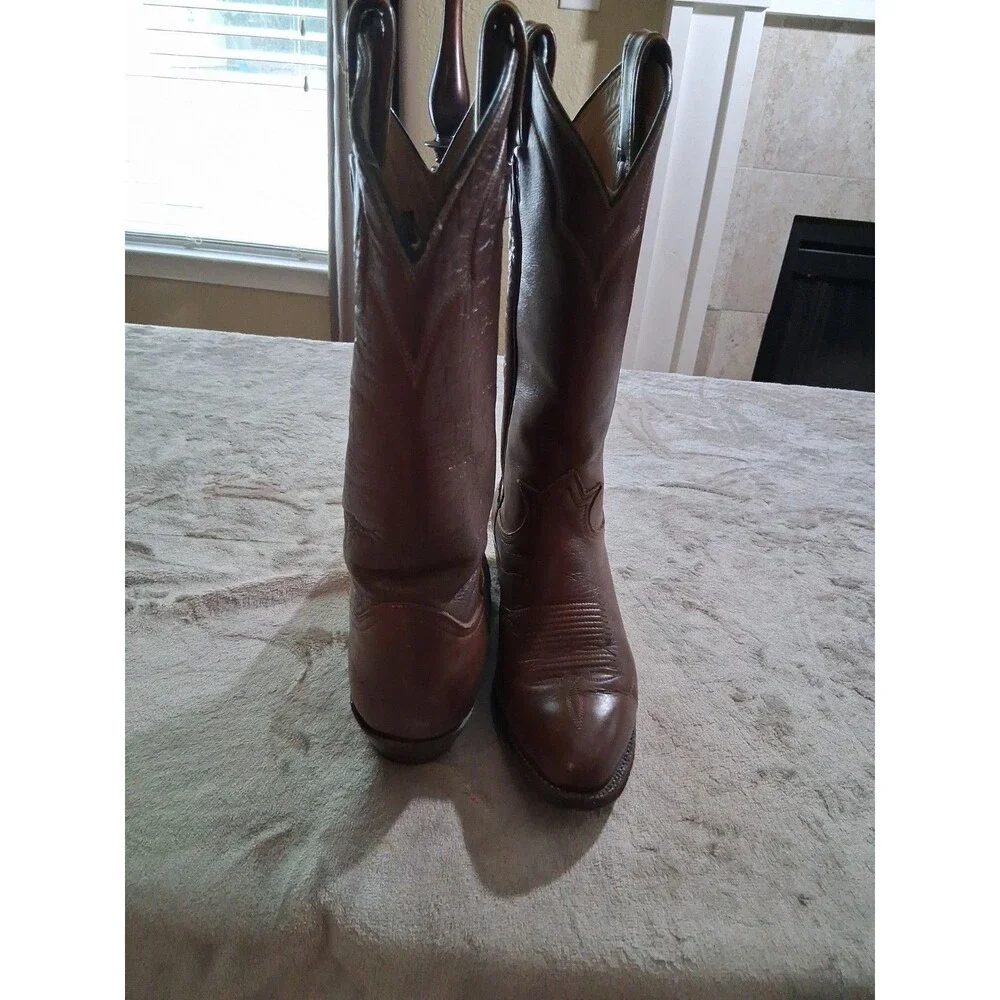 Vintage Women’s Brown Tony Lama Embroidered Cowboy Boots Size 6 - Picture 7 of 13